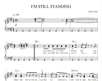 Elton John - I'm still standing (Piano Sheet Music) PDF