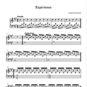 Eunaudi - Experience (Piano Sheet Music) PDF