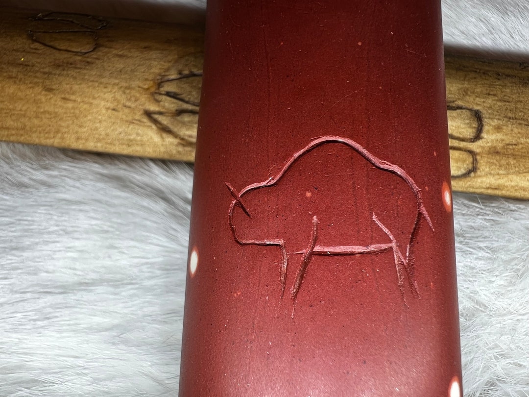 Native American Pipe tatanka Made of Pipestone by Native American Pipes