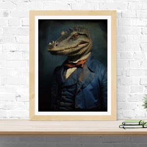 Alligator in Suit, Animal Art, Sports Art, Fan Art, Sports Decor, Home Decor, Florida, FL, Football, Wall Art, University of FL, Mascot Art
