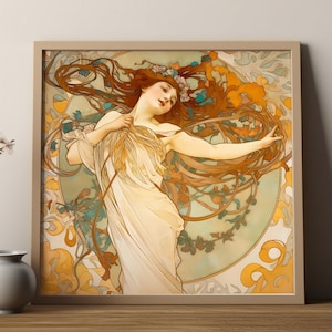 Jugendstil Poster - Sunday - Alphonse Mucha | printing decoration