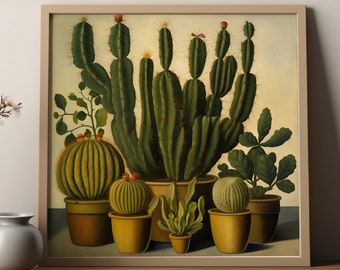 Cactus Vintage Art Painting - Henri Rousseau - Poster, henri rousseau paint