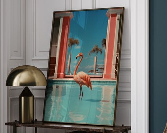 Flamingo Photography | Pink Flamingo Poster | Large Wall Art | Flamingo Art Print | Maximalist Decor | Photography | Kunstruck Prints