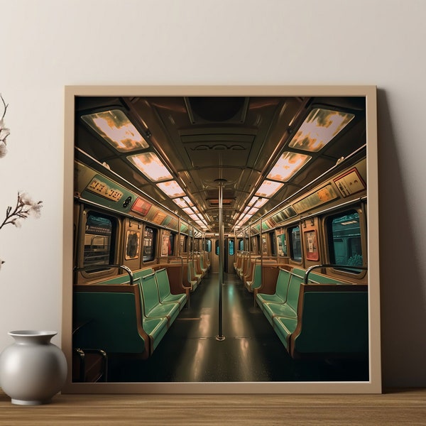 Retro Subway - Fotografie - Poster, hochwertiger Druck