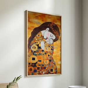 Impression d'art mère et enfant Gustav Klimt (téléchargeable)