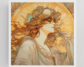 Plakat w stylu secesyjnym Alphonse Mucha Phoenix: Jugendstil Print