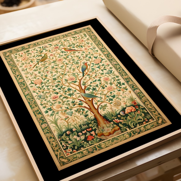 Tree Of Life with Songbirds Poster | William Morris | Wall Paper Print