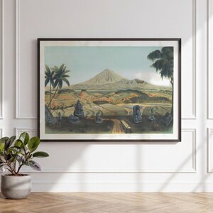 Art Print Sumbing Volcano Java Franz Wilhelm Junghuhn 1854 Lithograph