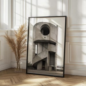 Brutalist Architecture Poster #5 | Bunker Art | Digital Download | Concrete Architecture | Printable Wall Art | Digital Download
