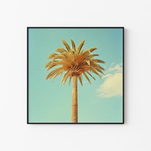 Poster palmier pastel | Toile de style Wes Anderson | Affiche d'été à Miami