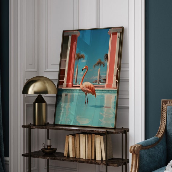 Flamingo Photography | Pink Flamingo Poster | Large Wall Art | Flamingo Art Print | Maximalist Decor | Photography | Kunstruck Prints