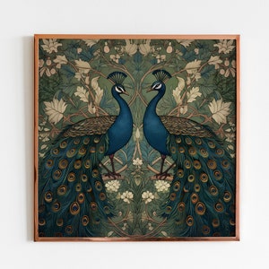 Vintage Peacock Print - William Morris - Poster,william morris art,botanical art