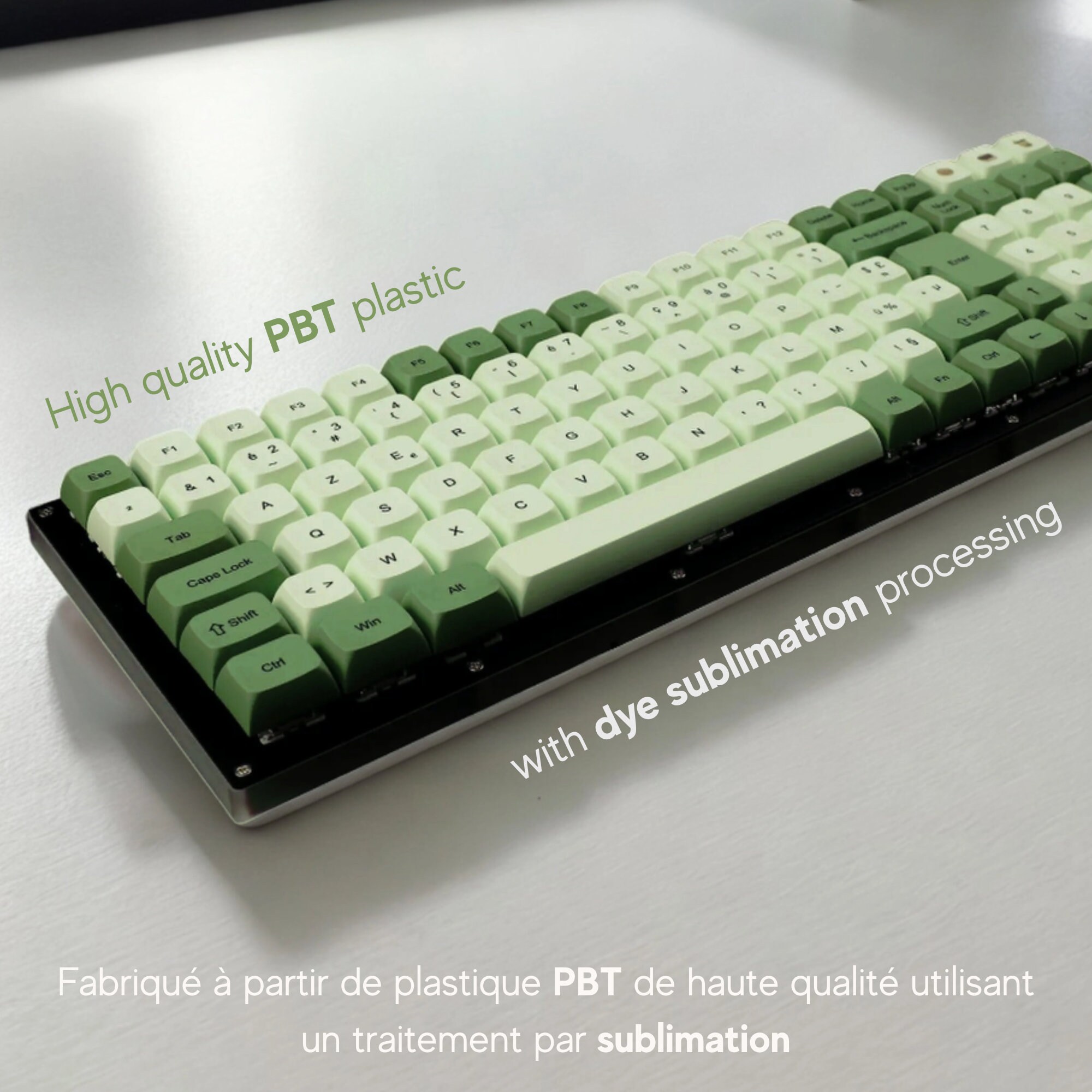 Français Keycaps AZERTY Key Caps Set FR ISO Matcha Green Etsy France