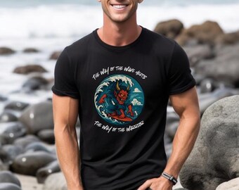 Camiseta unisex de surf hawaiana: vacaciones en la playa, viajes al océano, temática de surf hawaiana, ropa de playa de verano, camiseta con estampado costero, olas