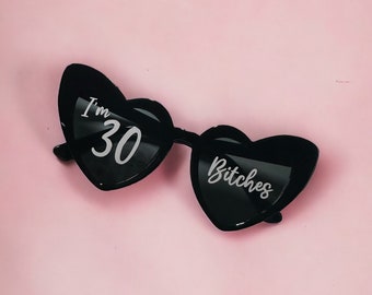 Novelty glasses / personalised birthday sunglasses / birthday gift / funny birthday gift / 18th/21st/30th birthday / personalised sunnies