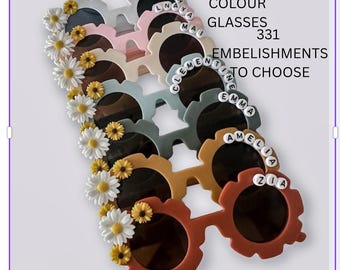 Kids Gifts For Girls ,Personalised children's sunglasses | personalised girls flower sunglasses | flower girl | personalised kids sunglasses