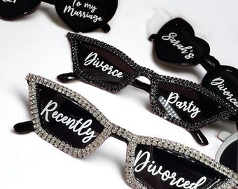 Novelty glasses / divorce party / funny divorce gift / personalised divorce sunglasses  / personalised sunnies