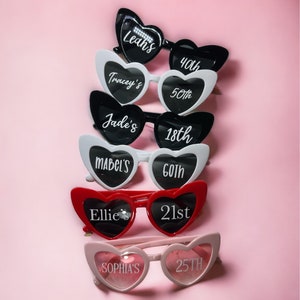 WHITE Personalised birthday  sunglasses
