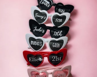 WHITE Personalised birthday  sunglasses