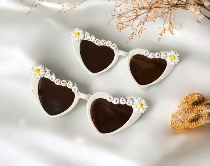 Flower Girl Heart Sunglasses | Wedding Accessory, Page Boy Gift