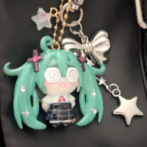 Rotten Girl Miku Handmade Keychain Charm, Vocaloid