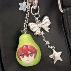 Pear Teto, Kasane Teto Handmade Keychain Charm, UTAU Vocaloid