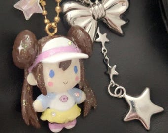 Trainer Rosa Mei Handmade Keychain Charm, Black and White 2