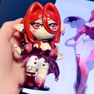 Custom Basic Chibi OC Figure, YCH Commission, Handmade Customizable Figurine !!!