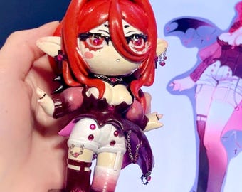 Custom Basic Chibi OC Figure, YCH Commission, Handmade Customizable Figurine !!!