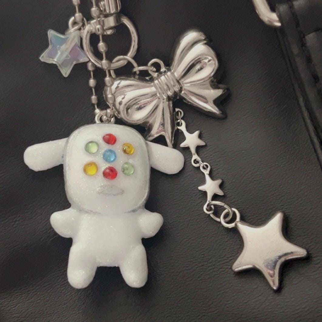 iDog Chibi Handmade Keychain Charm, Y2K Nostalgia