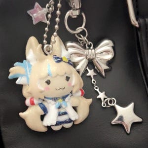 Sameko Saba Handmade Keychain Charm, Indie VTuber
