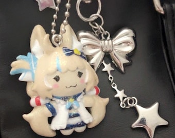 Sameko Saba Handmade Keychain Charm, Indie VTuber