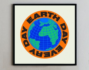 Earth Day Wall Art Activist Poster Environmental Activist Gift Envronmental Person Gift Global Warming Climate Change