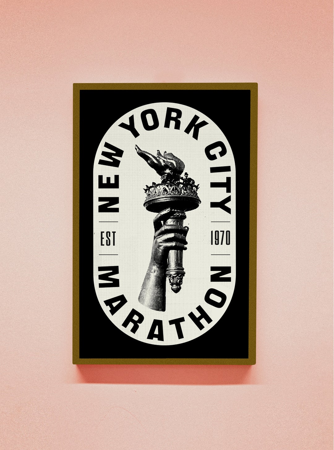 Vintage NYC Marathon Poster NYC Marathon Runner Gift for Etsy