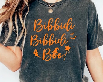 Bibbidi Bibbidi Boo Halloween Comfort Colors® Shirt, Witchy Gift for Her, Bibbidi Boo Halloween Sweatshirt, Cute Ghost Graphic, Spooky Gifts