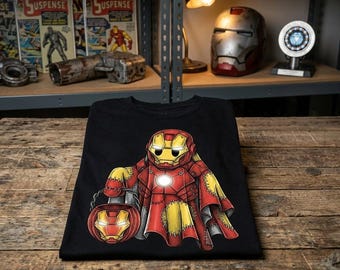 Cute Tech Hero Ghost Shirt, Halloween Gift for Boys, Spooky Costume Tee, Patchwork Ghost Graphic Shirt, Fall Season Outfit for Kids Gift Tee