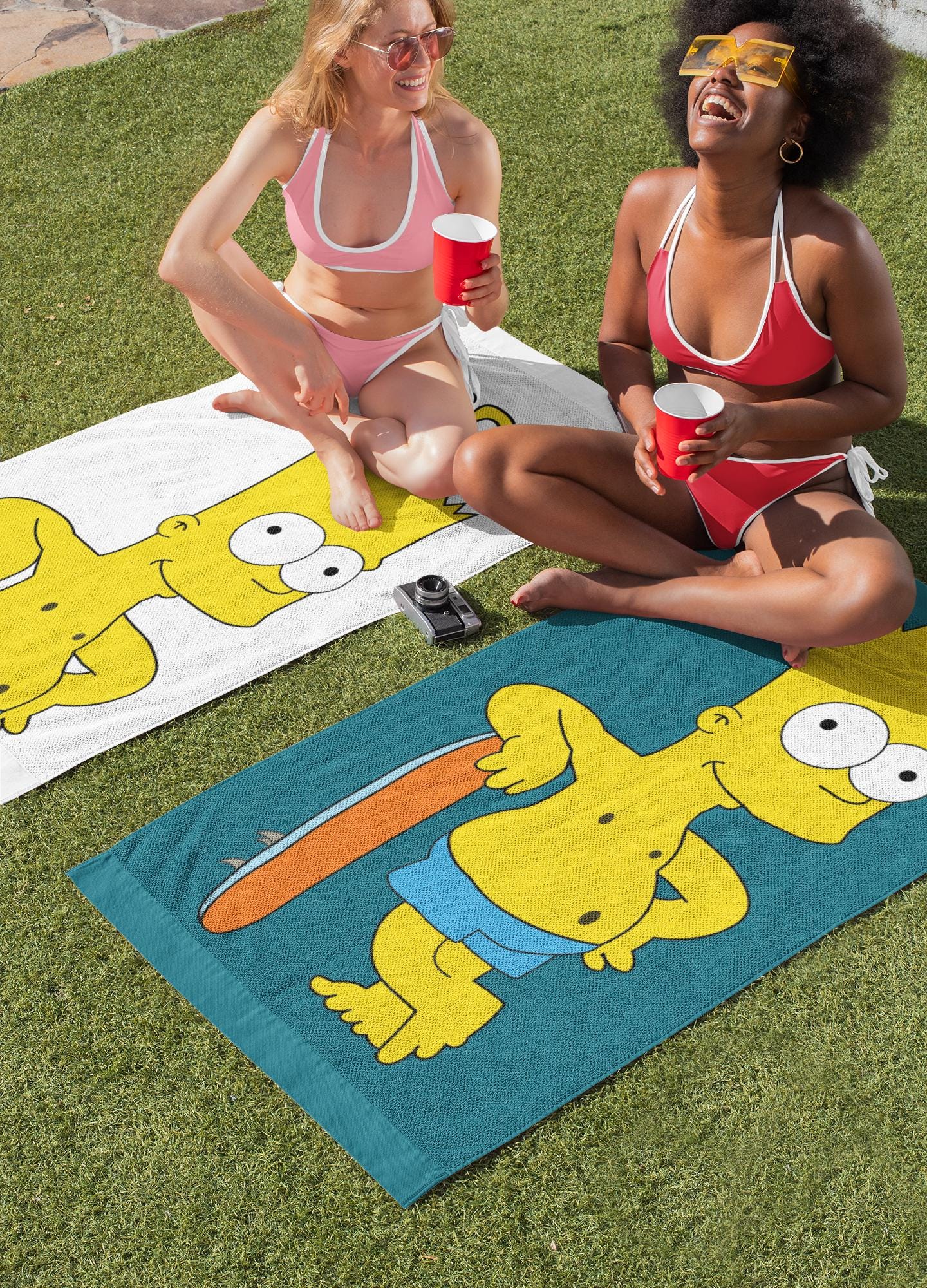 Custom Simpsons Towel, Simpsons Bart Towel, Soft and Absorbent