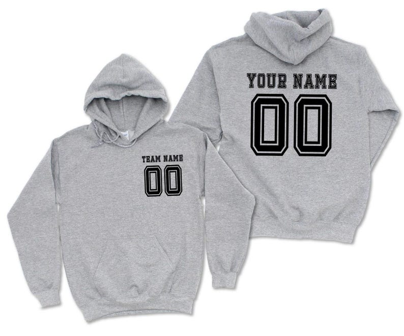 Custom Sports Sweatshirt, Personalized Team Hoodie with Name and Number, Custom Soccer Jersey, Sports Team Hoodie, Custom Sports Shirt Gift image 5