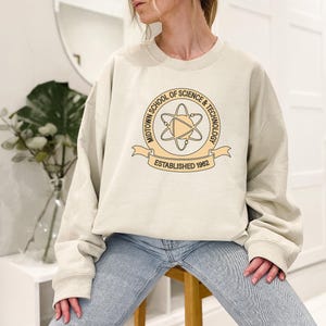 Midtown School of Science and Technology Sweatshirt, Spider-Man Inspired Hoodie, Atom Science Crewneck, Peter Parker University Sweatshirt image 2