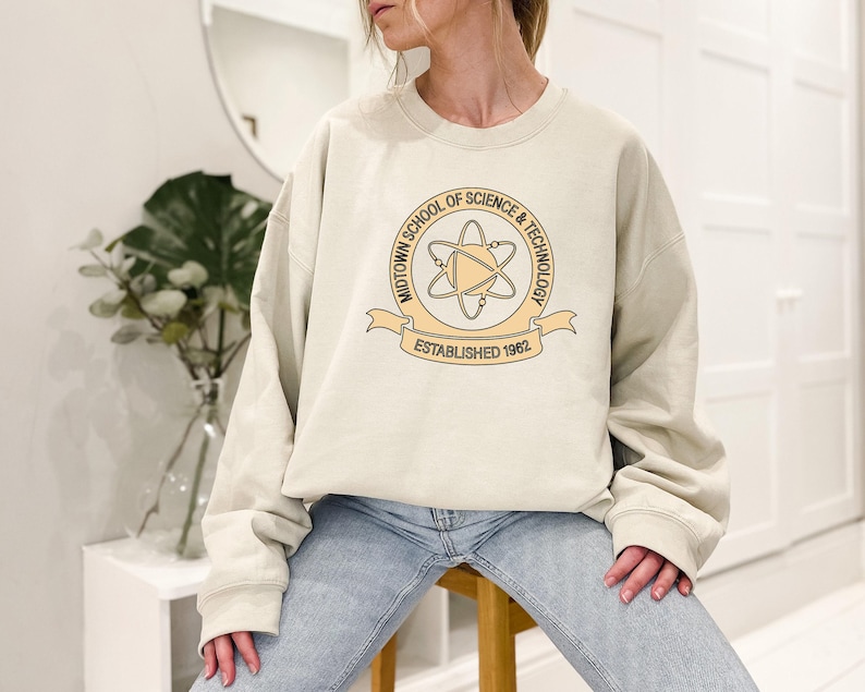 Midtown School of Science and Technology Sweatshirt, Spider-Man Inspired Hoodie, Atom Science Crewneck, Peter Parker University Sweatshirt image 2