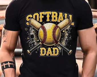 Softball Dad Shirt, Baseball Father Tee, Sports Dad Gift for Him, Game Day Shirt, Coach Gift, Father Day Present for Dad, Team Pride