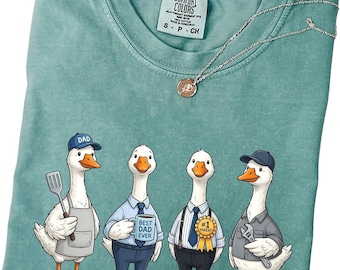 Funny Dad Goose Comfort Colors® Shirt, Father's Day Gift, Dad Goose Sweatshirt, Cute Duck Graphic Tee, Best Dad Gift For Papa Grandpa Daddy