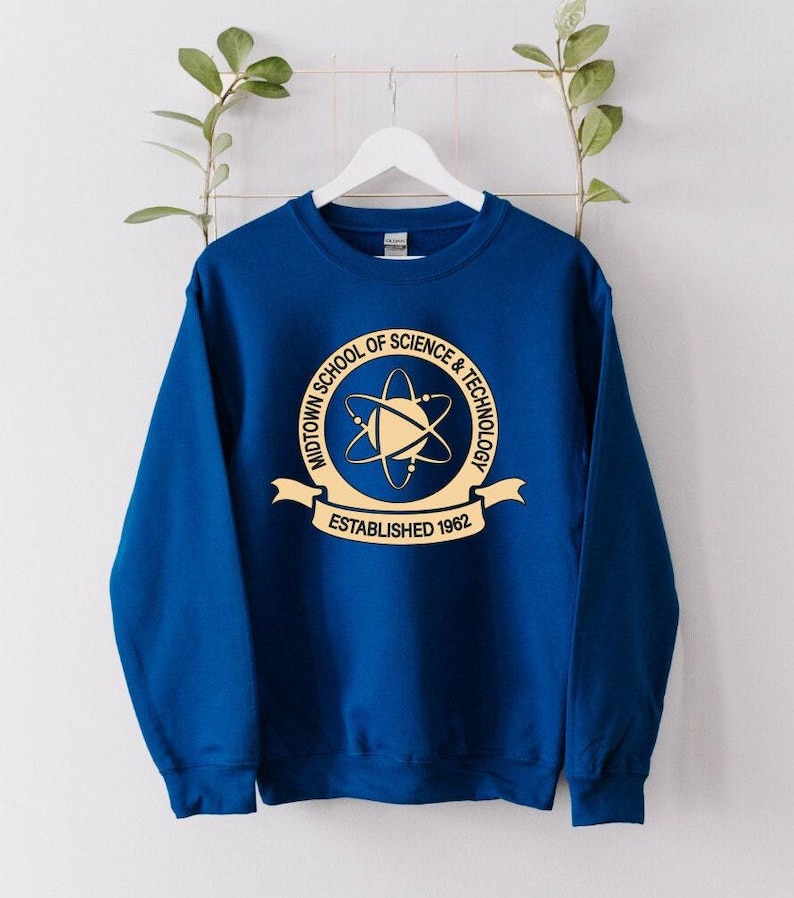 Midtown School of Science and Technology Sweatshirt, Spider-Man Inspired Hoodie, Atom Science Crewneck, Peter Parker University Sweatshirt image 1