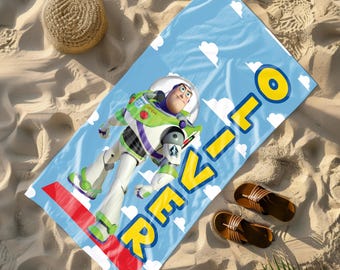 Kids Movie Towels, Custom Cartoon Towels, Cartoon Character Towel, Personalized Name Towel, Soft Pool Party Towels, Gift for Kids' Birthday