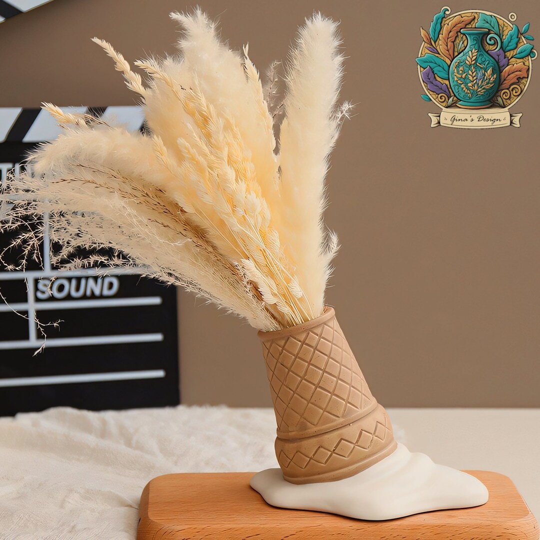 Ice Cream Cone Vasemelting Ice Cream Vasecyllinder - Etsy