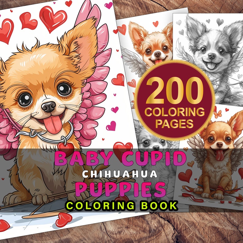 Chihuahua Valentine coloring pages