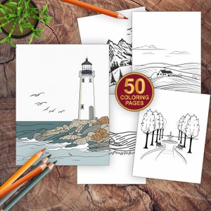 50 Boho Coloring Pages | Printable Pages | Adult Coloring Book | Minimalist Coloring | Kids Coloring | Adult Coloring Pages | Grayscale Art