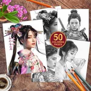 50 Japanese Princess Coloring Pages Samurai Coloring Book Japanese