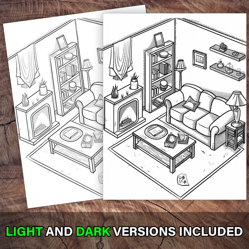 50 Pocket Room Coloring Book - Il 794xN.6035882472 Te95 