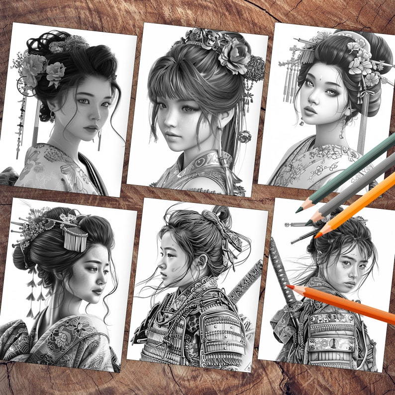 50 Japanese Princess Coloring Pages Samurai Coloring Book Japanese